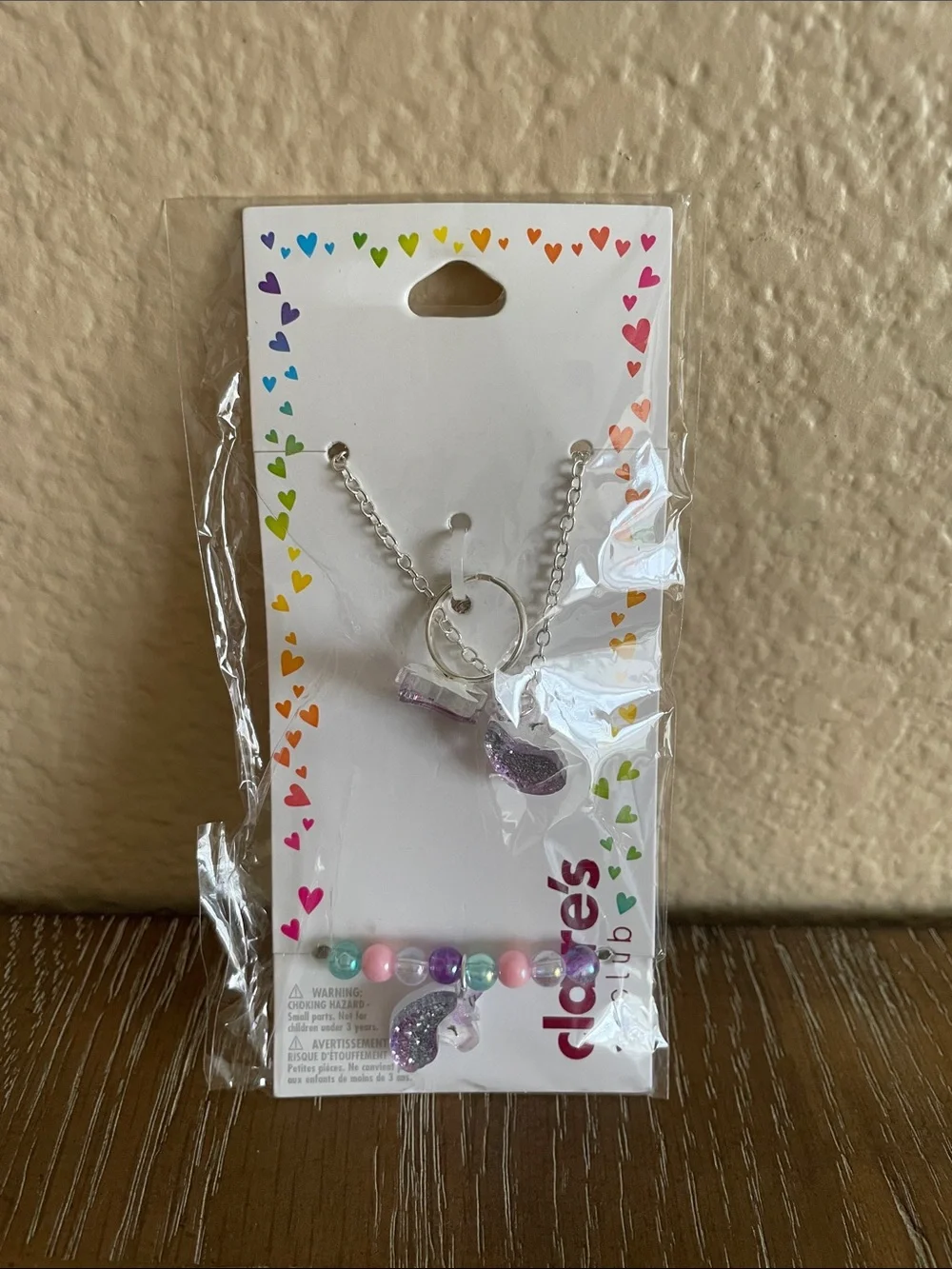 💖 Pick three $15 - Claire's Unicorn Necklace & Ring & Bracelet Set